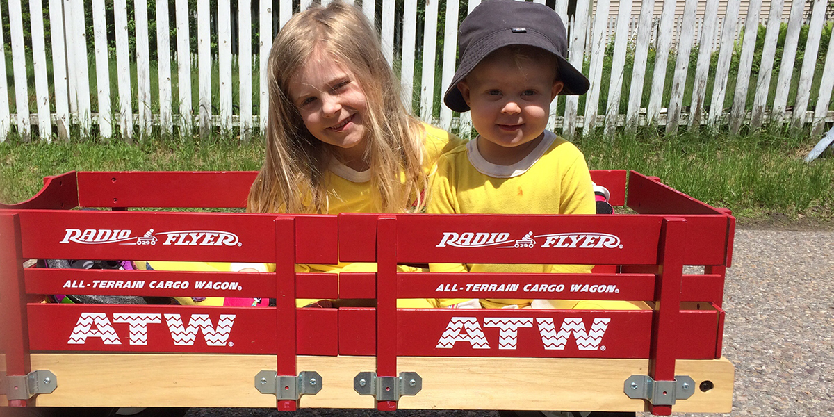 kids excited for the community garden